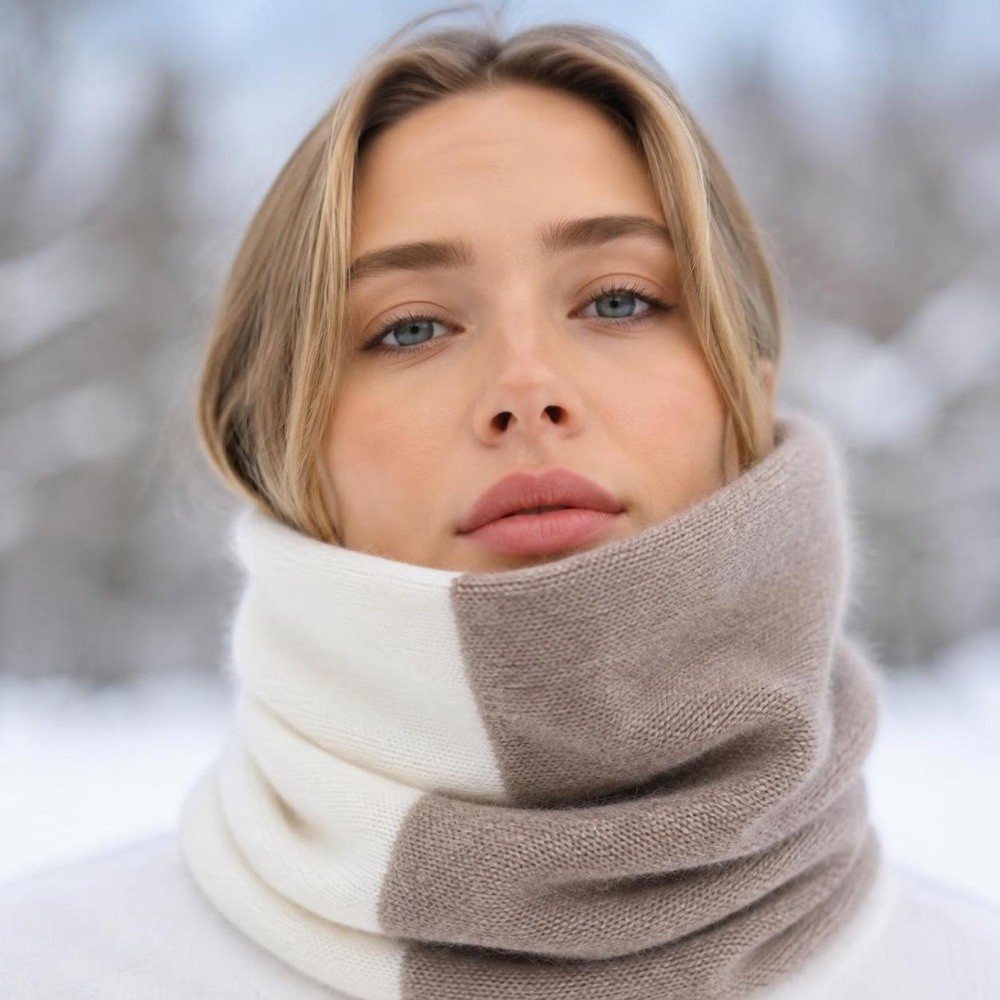 Soft Splicing Color Infinity S - Infinity Scarf Knit 评论和价格