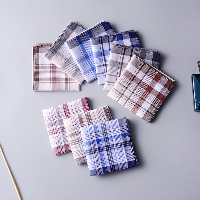 100% Cotton Handkerchief Plaid - Handkerchief Cotton Men 评论和价格