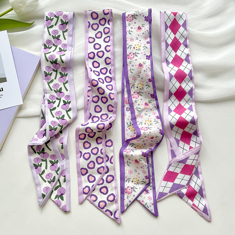 New Luxury Narrow Short Woman' - Ascot Neck Scarf 评论和价格