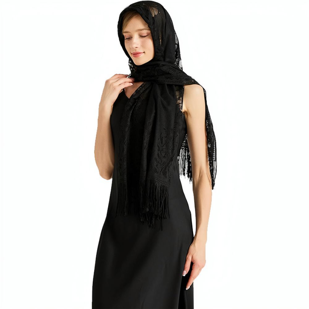 Fashion Floral Lace Shawl For  - Stole Wedding Shawl 评论和价格