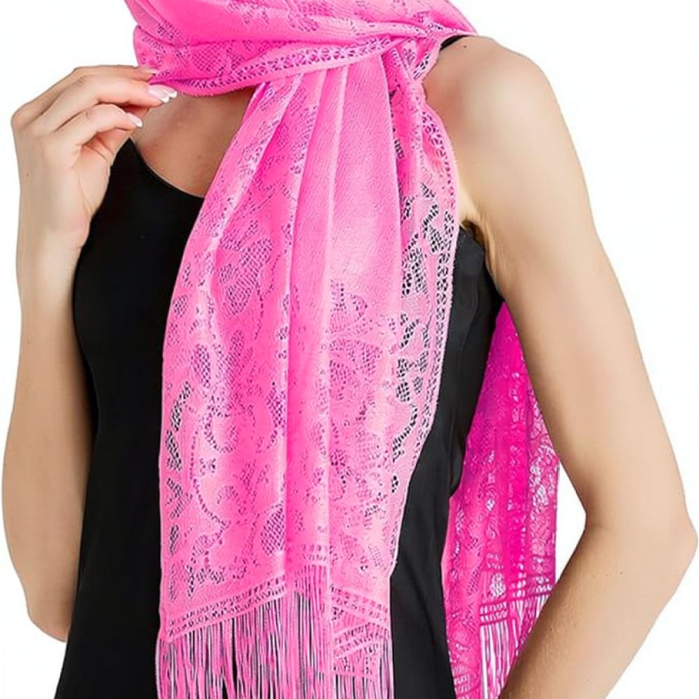 Fashion Floral Lace Shawl For  - Stole Wedding Shawl 评论和价格