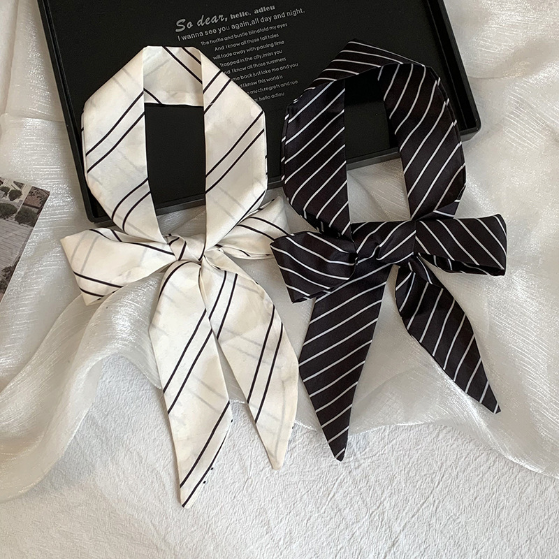 Summer new striped silk scarf  - Silk Tie Striped 评论和价格