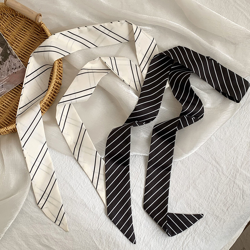 Summer new striped silk scarf  - Silk Tie Striped 评论和价格