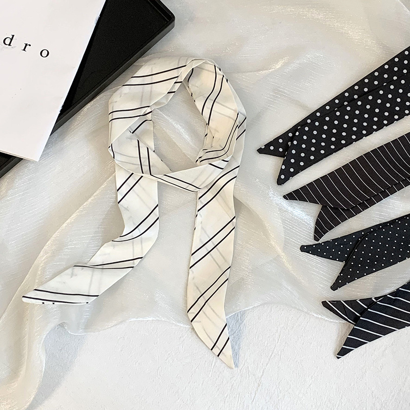 Summer new striped silk scarf  - Silk Tie Striped 评论和价格