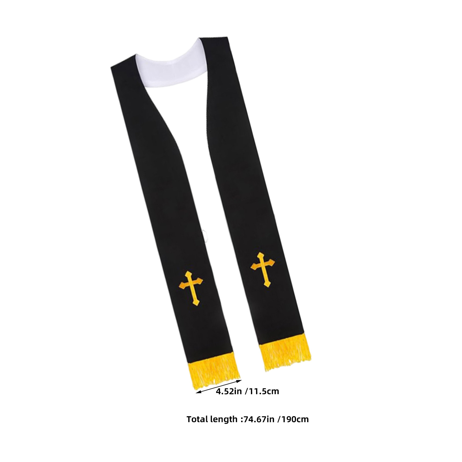 2Pcs Embroidered Cross Wedding - Stole Wedding Shawl 评论和价格