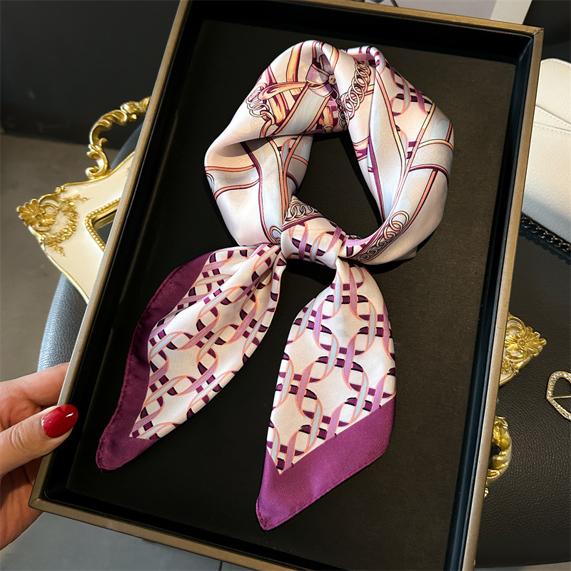 Luxury Female Square Scarf Cha - Scarf Silk Square 评论和价格